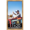 PosterPalooza | 11x20 Thin Bamboo Picture Frame, UV Acrylic, 2 Finishes - Gold and Brown - 2 of 4