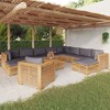 vidaXL Garden Lounge Set Dark grey (Cushions), Teak (Wood) Solid teak wood - 2 of 4