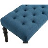 Okak Elegant Tufted Button Ottoman Bench with Wooden Turned Legs,Upholstered Shoe Bench Dining Bench for Living Room,Entryway - 4 of 4