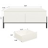 GustoWave Modern Coffee Table, Center Table with Drawers & Back Open Shelf for Living Room, Office, Bedroom, White - 2 of 4