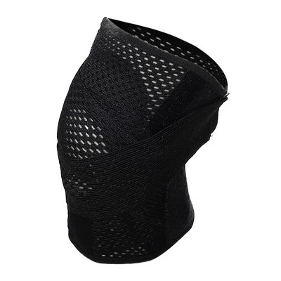 Unique Bargains Men Women Breathable Adjustable Knee Brace Compression Sleeve with Side Stabilizers 1 Pc