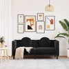 vidaXL Sofa Black Velvet (100% polyester), plywood, solid wood 2-seater - 2 of 4