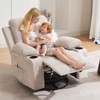 360 Swivel Nursery Recliner - Oversized Rocking Chair with Massage and Heat Recliner for Small Spaces, Nursery Bedroom Living Room Reclining Chairs - 2 of 4