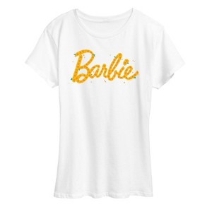 Women's - Barbie - Floral Filled Logo Short Sleeve Graphic T-Shirt - 1 of 4