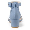 Allegra K Women's Open Toe Adjustable Ankle Strap Block Low Heel Sandals - 3 of 4