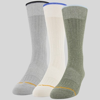 Signature Gold by GOLDTOE Men's Tipper Crew Socks 3pk – Moss