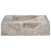 vidaXL Sink Gray 22.8 in.x15.4 in.x3.9 in. Marble - image 4 of 4