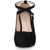 Allegra K Women's Platform Cross Strap Round Toe Stiletto Heels Pumps - 3 of 4