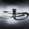 Urban Ambiance Luxury Modern Ceiling Fan 14.5''H x 48''W,  Midnight Black Finish,  Port-Macquarie Collection, UHP9340 - 4 of 4