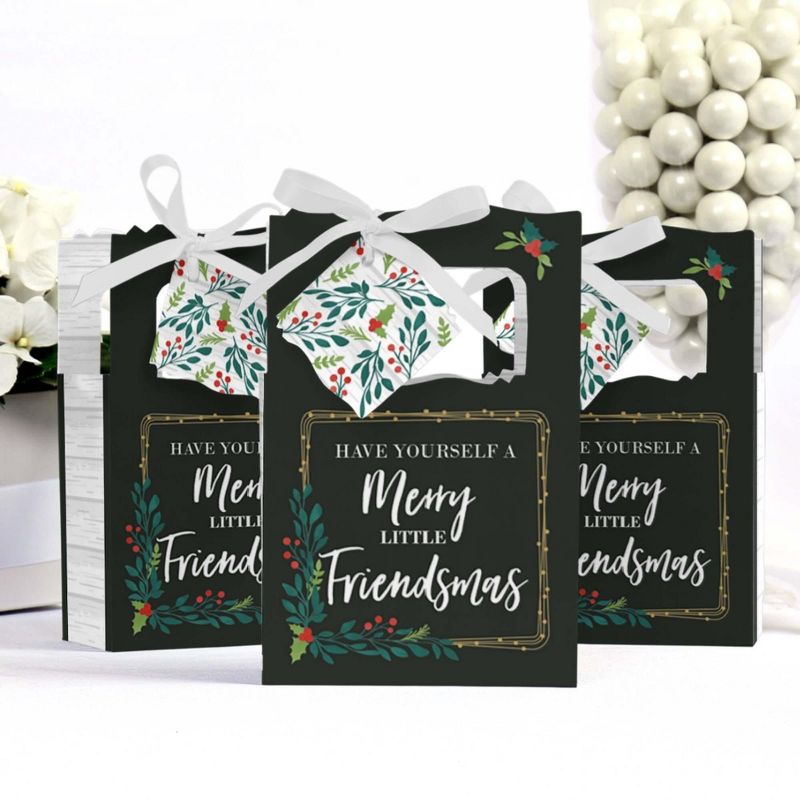 Big Dot of Happiness Rustic Merry Friendsmas - Friends Christmas Party Favor Boxes - Set of 12, 3 of 7