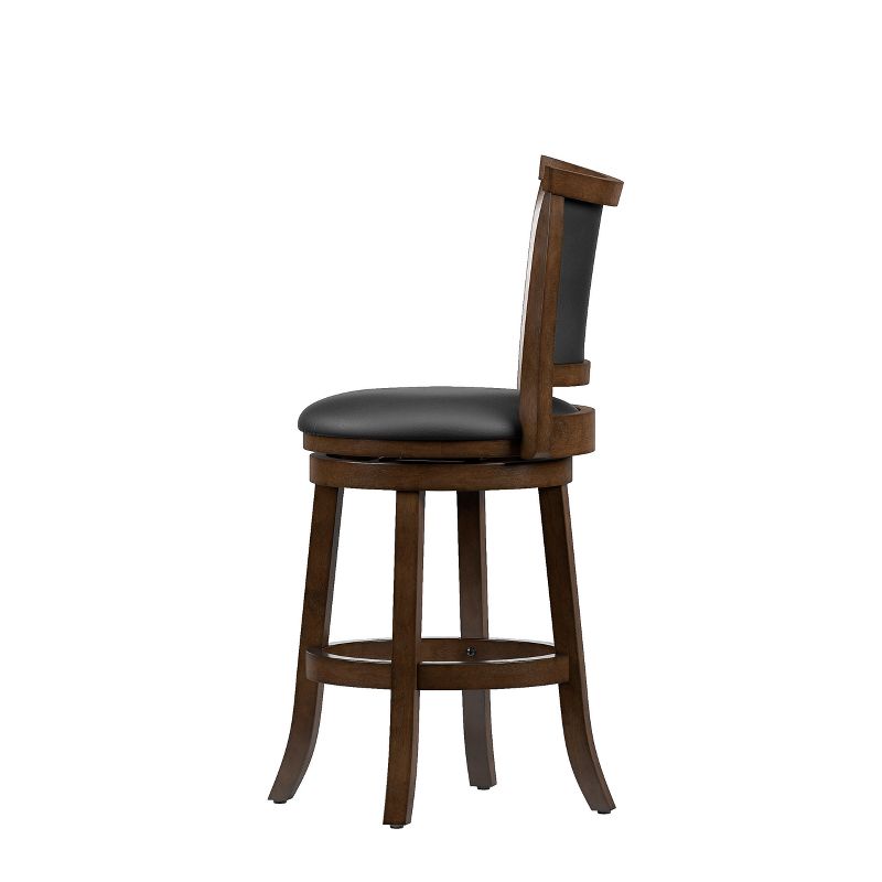 Set of 2 Counter Height Barstools Black Brown - CorLiving, 4 of 9