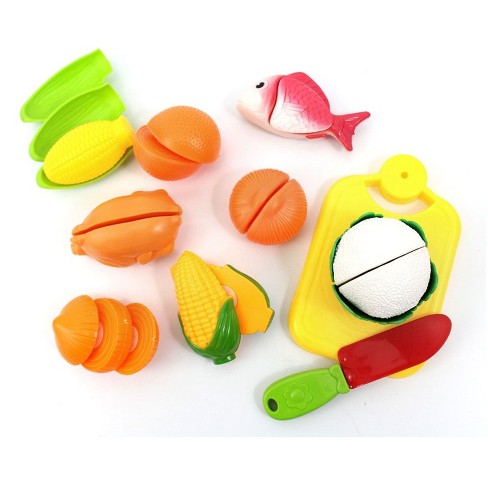 Insten 10 Piece Play Food Vegetables, Pretend Cutting for Toddlers and Kids