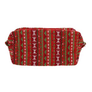 Unique Bargains 1 Pc Christmas Knitting Patterns Drawstring Makeup Bag for Vacation Wool - 1 of 4