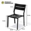 Crestlive Products Outdoor Modern Dining Chairs Aluminum Stackable Set of 2 - 2 of 4