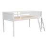 TIRAMISUBEST Twin/Full Size Wood Low Loft Bed with Ladder, ladder can be placed on the left or right, Kids Loft Bedframe with Guardrail - 4 of 4