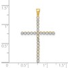 Black Bow Jewelry 14k Yellow Gold & Rhodium 1/4 Ctw Diamond Latin Cross Pendant, 22x36mm - 4 of 4