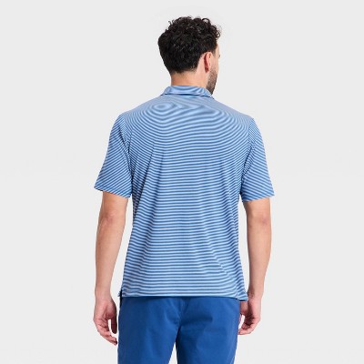 Мужские рубашки Goodfellow & Co Men's Comfort Wear Polo Shirt - Goodfellow & Co™ Navy Blue Striped L — фото 2