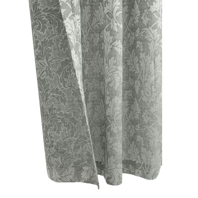 Habitat Valencia Light Filtering Provide Daytime Privacy Rich Woven Branch Leaf Design Grommet Curtain Panel Grey, 4 of 6