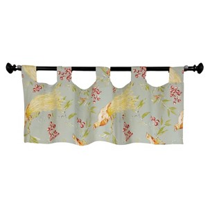 RLF Home 4" Top Tab High Quality Fabric Long Tail Tab Valance for Windows 50" x 16" Sky - 1 of 4