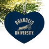 Brandeis University Judges Logo Heart Love Wood Christmas Tree Holiday Ornament - 2 of 3