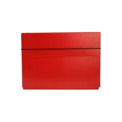 JAM Paper Thin Portfolio File Carrying Case with Elastic Band Closure 9 1/4 x 1/2 x 12 1/2 Red Sold