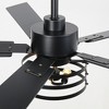 VACZON 52" Black Modern Smart Ceiling Fan with Lights and Remote - 4 of 4