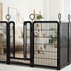 KTMBDW 16 Panels Heavy Duty Metal Playpen with Self-Locking Gate, Extra Tall 40" Dog Fence Pet Exercise Pen for Outdoor and Indoor-Large Dogs, Black - 4 of 4