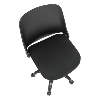 Black Ergonomic Swivel Task Chair with Foldable Back