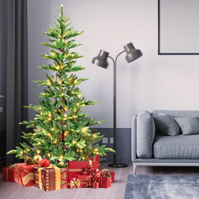 NAYSAYE Christmas Tree Stands 4ft Tree with Realistic Branches for Christmas Easy Holiday Setup, Green, 27"*48"*7.7"
