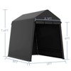 GustoWave 6x8 Ft Outdoor Portable Storage Shelter Shed with Rolled Up Zipper Doors & Vents, Heavy Duty Carport, Waterproof and Uv Resistant - 3 of 4