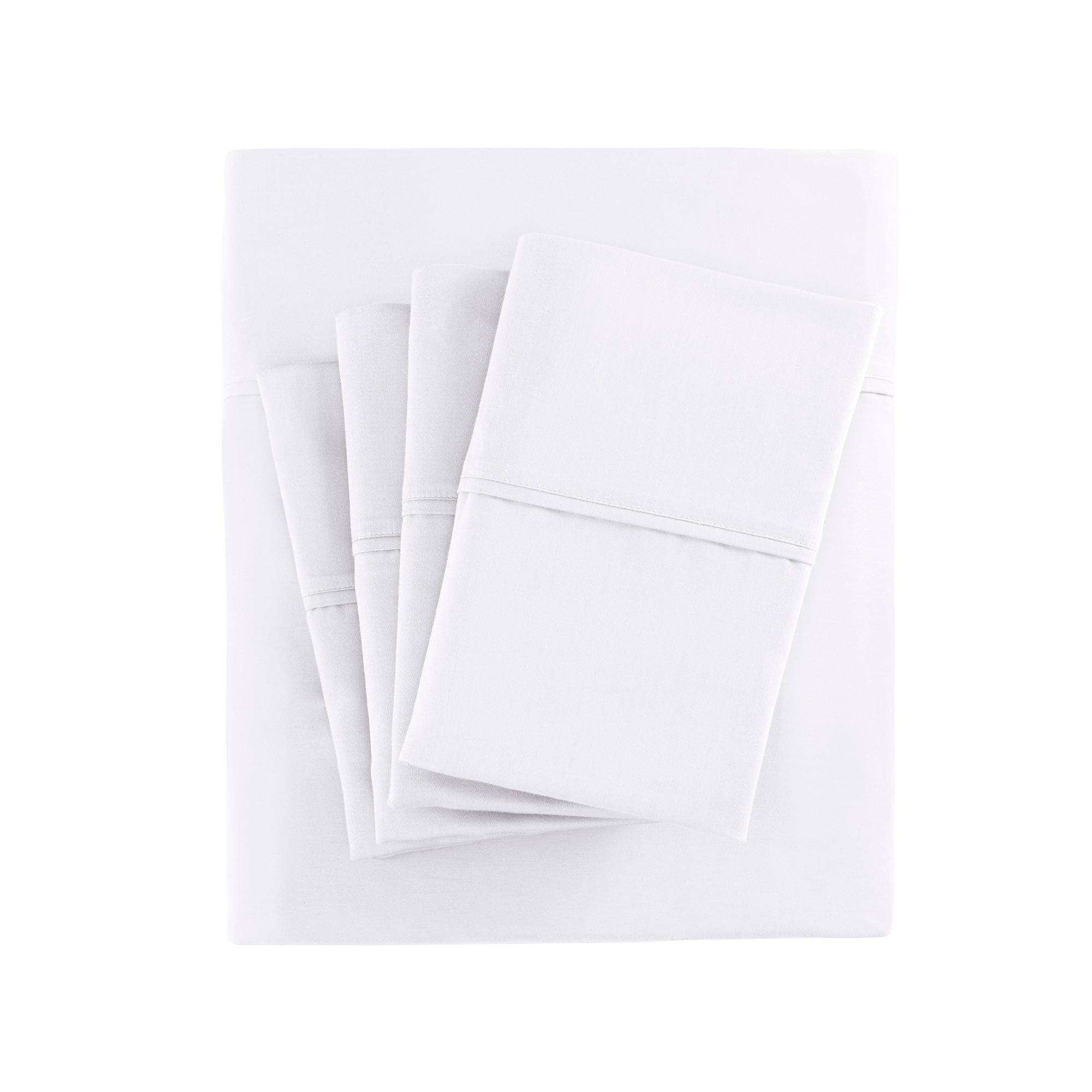 California King 6pc 800 Thread Count Cotton Blend Sheet Set White