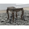 Signature Design by Ashley Maylee Traditional Style End Table - Dark Brown Finish with Cabriole Legs - 2 of 4