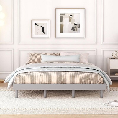 Streamdale Modern Design Queen Floating Platform Bed Frame for Grey Color