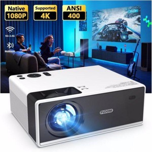 SEVOBAL Projectors Portable 1080P Movie Projector with 5G WiFi Bluetooth 300 Inch Display for Home and Outdoor, White, 12.99"*9.06"*4.72" - 1 of 4