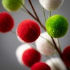 32"H Sullivans Artificial Christmas Red Green White Pom Pom Spray, Multicolor, Indoor Christmas Decor - 2 of 3