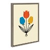 Kate and Laurel Sylvie Tulip Bouquet Framed Canvas by Amber Leaders Designs, 18x24, Gray - 2 of 4