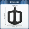 Unique Bargains Cycling Bike Pedal 9/16" Spindle Lightweight Plastic Bicycle Flat Pedal for Mountain BMX MTB Bike Black - 3 of 4