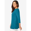 Jessica London Women's Plus Size Stretch Cotton Boatneck Tunic - 4 of 4