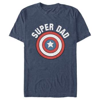 Men's Marvel Super Dad Captain America Shield T-Shirt