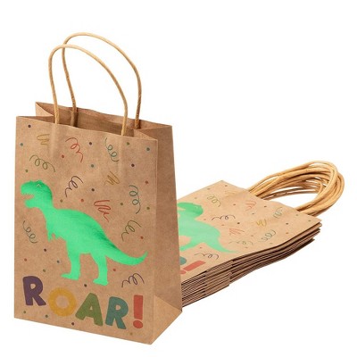 Dinosaur Birthday Party Supplies, Paper Goodie Bags (24 Pack)