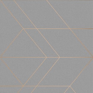 Balance Grey and Rose Gold Geometric Paste the Wall Wallpaper - 1 of 4
