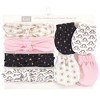 Hudson Baby Infant Girls Cotton Headband and Scratch Mitten Set, Sunshine, 0-6 Months - 2 of 2
