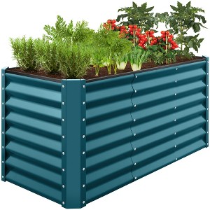 Best Choice Products 4x2x2ft Outdoor Metal Raised Garden Bed, Planter Box for Vegetables, Flowers, Herbs - 1 of 4