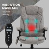 TiramisuBest 6-Point Vibrating Heat Massage Office Chair, Reclining, Adjustable Height, Grey, 264 lbs Cap - 2 of 4