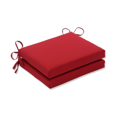 Outdoor 2-Piece Square Seat Cushion Set - Fresco Solid - Pillow Perfect
