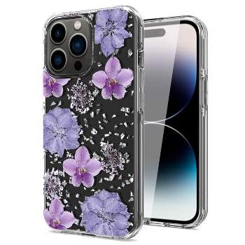 Pressed dried flower Design Phone case For iPhone 14 Pro