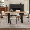 Christopher Knight Home Elvryn 5 pcs Wood and Metal Upholstered Dining Set, Beige/Black/Natural - 2 of 4