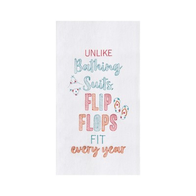 C&F Home Flip Lops Fit Every Year Flour Sack Kitchen Dishtowel