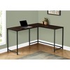 Monarch Specialties Computer Desk Home Office Corner 58InchL L Shape Work Laptop Metal Laminate Brown Black Contemporary Modern - 2 of 4