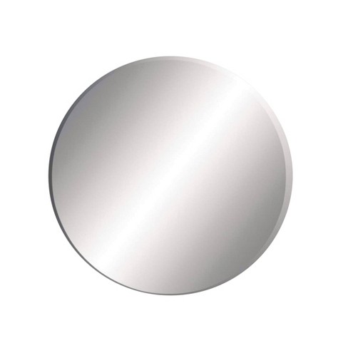 Contemporary Wood Round Frameless Wall Mirror - Olivia & May : Target